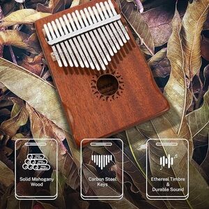 Donner 17 Key Kalinba Thumb Piano Solid Mahogany Body Finger